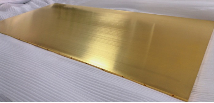 CNC Milling plate in gold finish