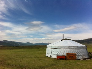 Stay in a Mongolian yurt