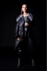 Quilted long coat 